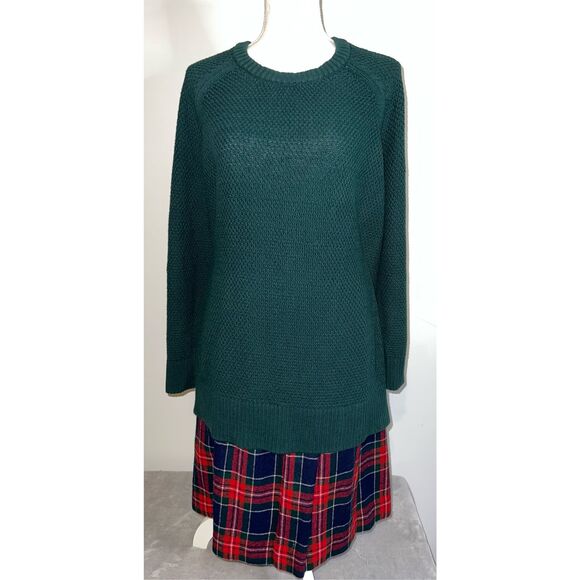 Old Navy 100% Cotton Dark Green Knit Sweater 2X - Picture 1 of 8